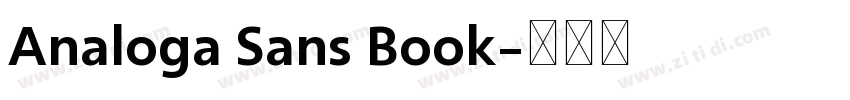 Analoga Sans Book字体转换